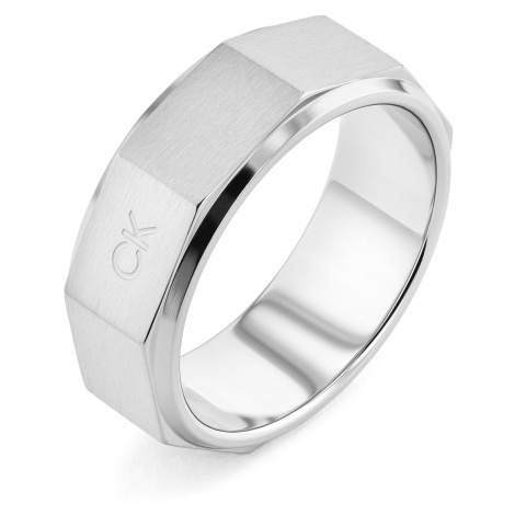 Calvin Klein Ocelový prsten pro muže Latch 35000316 60 mm