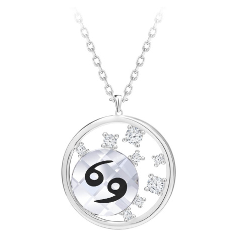 Preciosa Stříbrný náhrdelník s českým křišťálem Rak Sparkling Zodiac 6150 87 (řetízek, přívěsek)