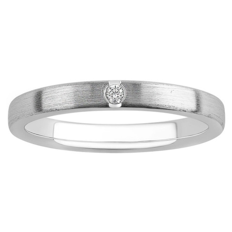 Snubní stříbrný prsten Gloster s Brilliance Zirconia Silvego