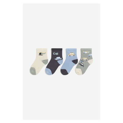 H & M - Ponožky 4 páry - modrá H&M