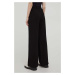 Kalhoty Marc O'Polo dámské, černá barva, široké, high waist, 310107210255
