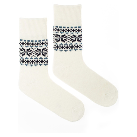 Vlněné ponožky Vlnáč Zima bílý Fusakle
