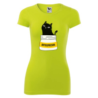 DOBRÝ TRIKO Dámské tričko s kočkou ANTIDEPRESIVA