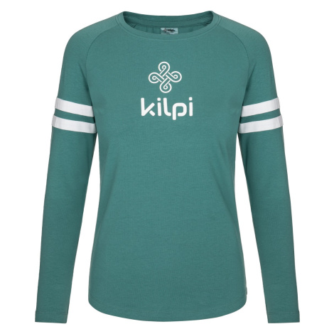 Dámské bavlněné tričko s dlouhým rukávem Kilpi MAGPIES-W tmavě zelená