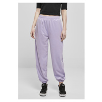 Dámské tepláky // Urban Classics Ladies High Waist Ballon Velvet Sweat Pants lavender