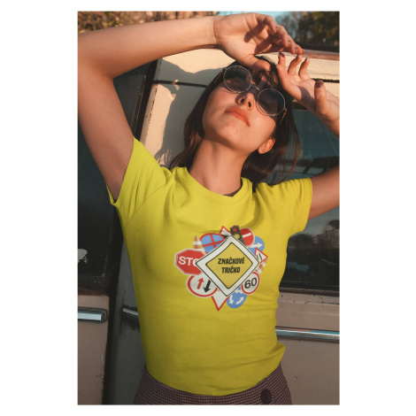 Dámské tričko Značkové tričko Barva: Žlutá