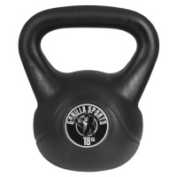 Gorilla Sports kettlebell činka, plast, černá, 18 kg