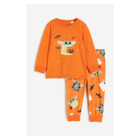 H & M - Bavlněné pyžamo's potiskem - oranžová