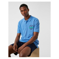 Koton College Embroidered Polo Neck T-Shirt