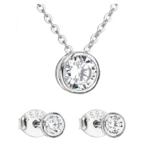 Evolution Group Sada šperků se zirkonem náušnice a náhrdelník 19007.1