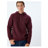 Koton Raised Cotton Basic Hooded Sweatshirt