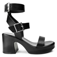 Sandály Altercore Nang dámské, černá barva, na podpatku