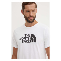 Bavlněné tričko The North Face M S/S Easy Tee bílá barva, s potiskem, NF0A87N5FN41