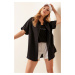 Bigdart 20120 Oversize Short Sleeve Shirt - Black
