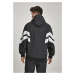 Crinkle Panel Track Jacket - blk/wht