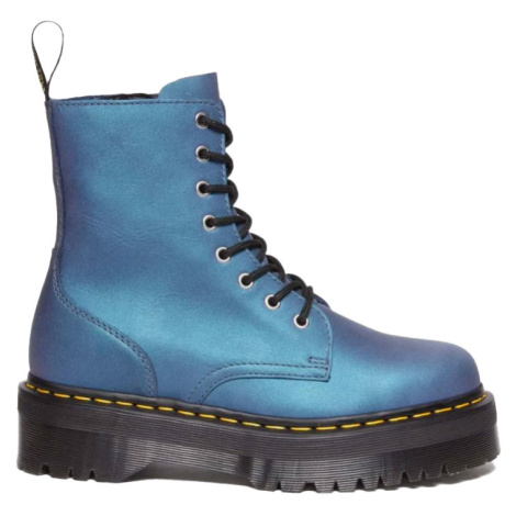 Dr. Martens Jadon Deep Blue Leather Platform Boots Dr Martens