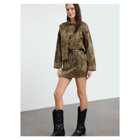 Trendyol Sukně khaki / olivová