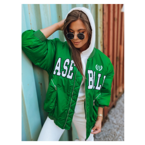 Women's BASKET baseball jacket, green Dstreet TY3116