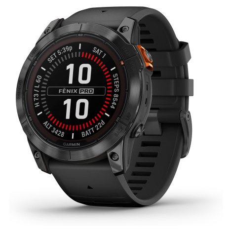 Garmin Garmin fenix 7X PRO Solar + mapy Topo Czech PRO - Gray / Black Silicone Band (010-02778-0