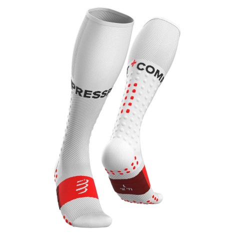 Compressport Full Socks Run White T1 Běžecké ponožky