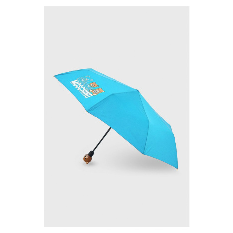 Deštník Moschino tyrkysová barva, 8061