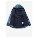Modrá dětská vzorovaná softshellová bunda ALPINE PRO HOORO