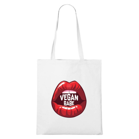 DOBRÝ TRIKO Bavlněná taška s potiskem Vegan BABE Barva: Bílá