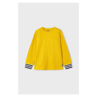 Dětské tričko s dlouhým rukávem Mayoral žlutá barva