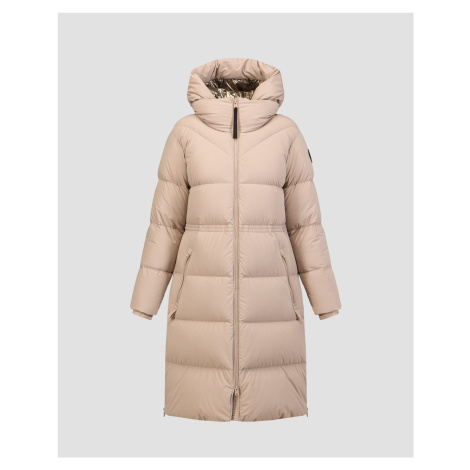 Béžový Dámský Péřový Kabát Woolrich Matt Stretch Long Puffer Parka