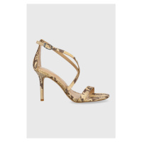 Kožené sandály Lauren Ralph Lauren Gabriele béžová barva, 802891406001