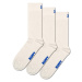 Ponožky Happy Socks Solid 3-pack bílá barva