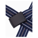 Tmavě modrý pánský pruhovaný pásek Ombre Clothing
