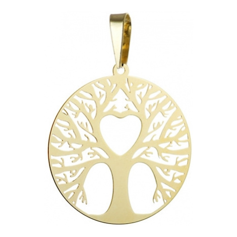 Přívěšek ze žlutého zlata strom života PA1748VFF + DÁREK ZDARMA