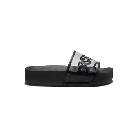 Dc shoes dámské pantofle Platform Suede Black / Black | Černá