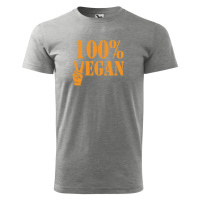 DOBRÝ TRIKO Pánské tričko 100% vegan oranžový potisk