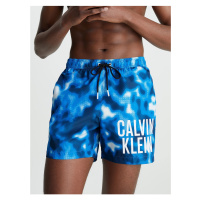 Modré pánské vzorované plavky Calvin Klein Underwear