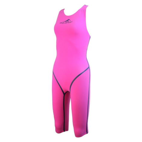Dámské závodní plavky aquafeel neck to knee oxygen racing pink