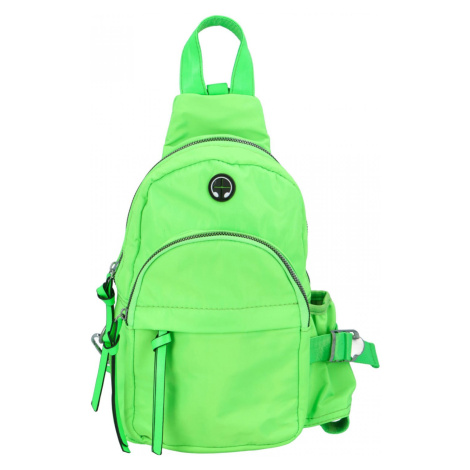 Módní dámský látkový batůžek Zuzanna, výrazná zelená Paolo Bags