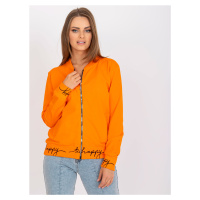 Neonově oranžová dámská mikina na zip -orange