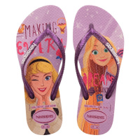 Havaianas dívčí žabky Disney Na vlásku Locika 4123328-0121 Beige