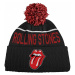 Rolling Stones zimní kulich, Classic Tongue Bobble Black