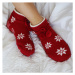 AYDEMIR Kotníkové zateplené dámské vánoční ponožky Barva: Červená