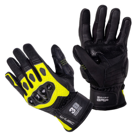 Moto rukavice W-TEC Janstur černá-fluo