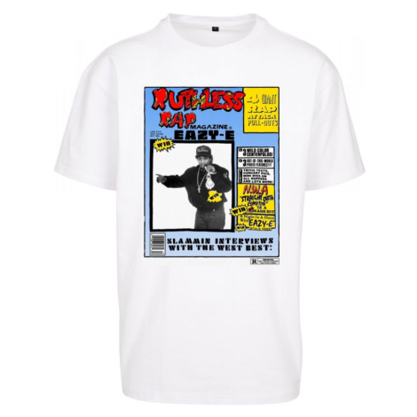 Pánské tričko Mister Tee Eazy-E RAP Magazine Oversize Tee - bílé