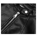 Krátká černá bunda ramoneska se stojáčkem (11Z8038)