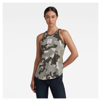 G-STAR Tank top - AOP camo RAW tank green