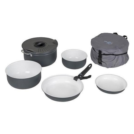 Sada nádobí Bo-Camp Cookware set Camping 7 Barva: černá/bílá