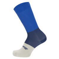 SANTINI Cyklistické ponožky klasické - BENGAL - modrá/bílá