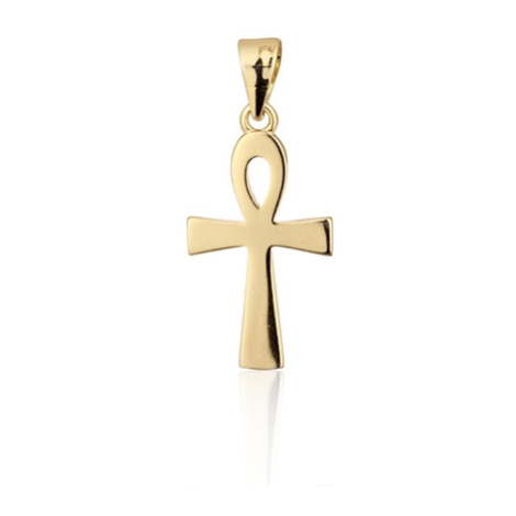 Stříbrný pozlacený přívěšek Egyptský kříž života STRZ1036F JVD