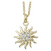 CRYSTalp Krásný pozlacený náhrdelník s krystaly Energy Sun 32171.G